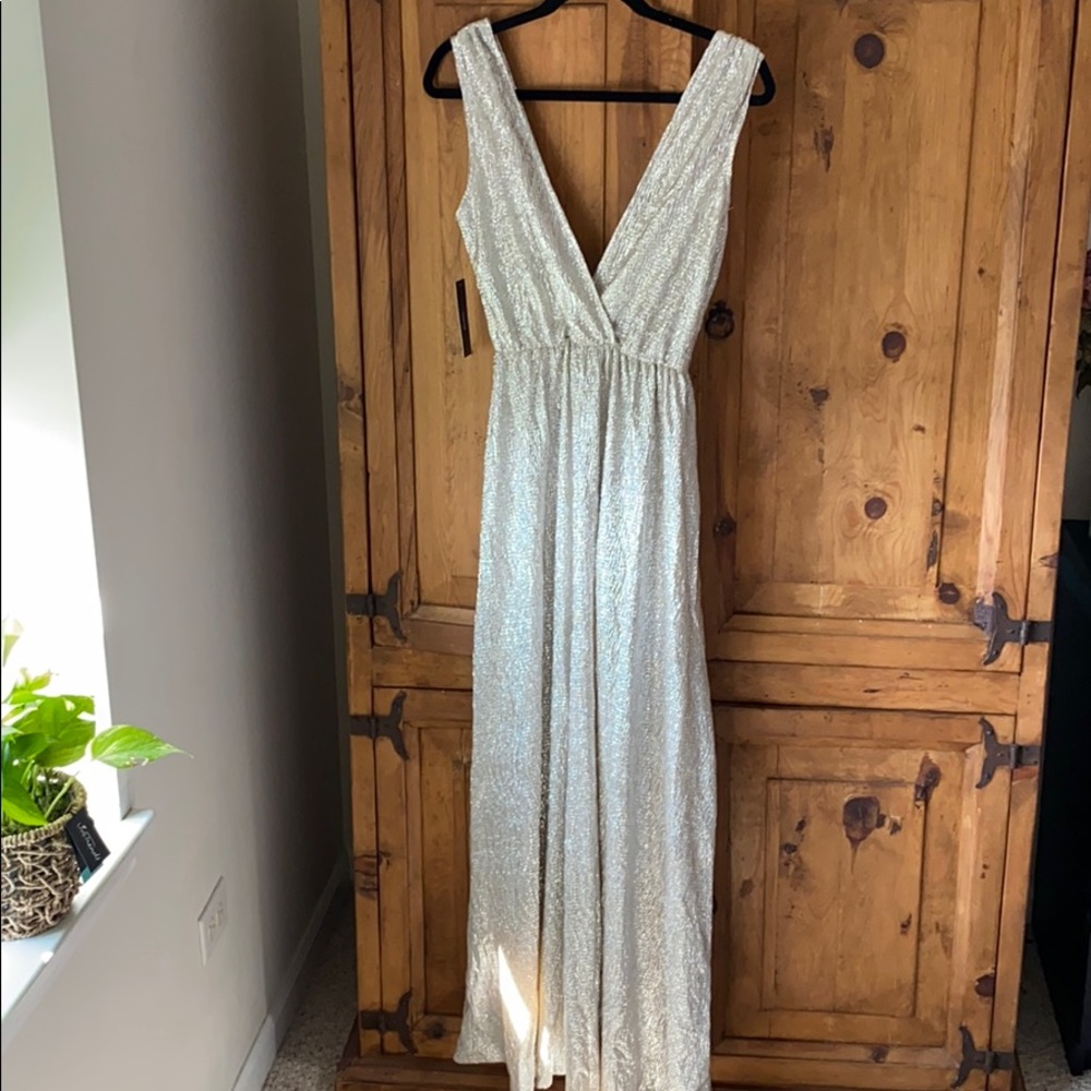 Silver ankle lenght dress